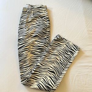 Zara Zebra Patterned Jeans